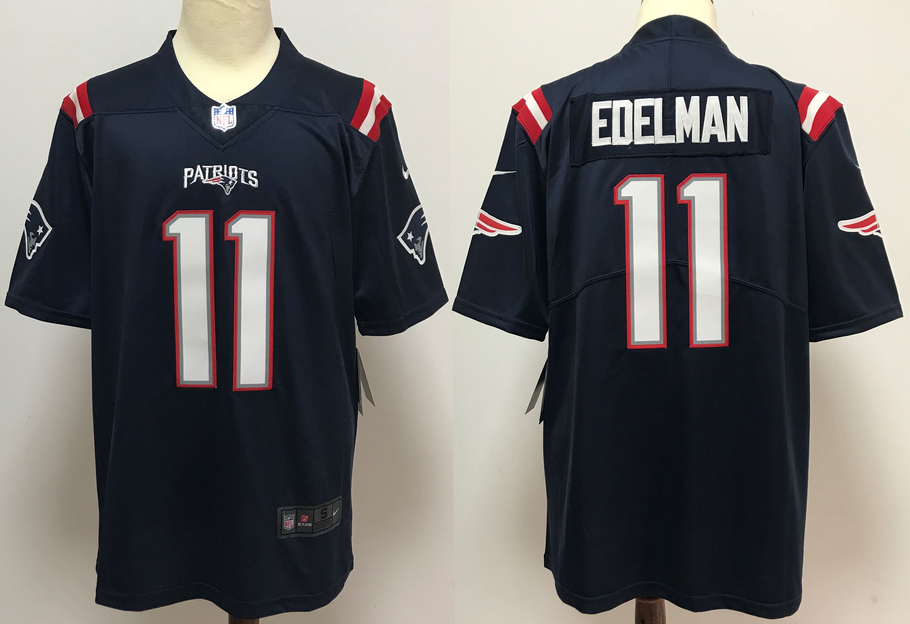 Men New England Patriots #11 Edelman Blue Nike Vapor Untouchable Stitched Limited NFL Jerseys